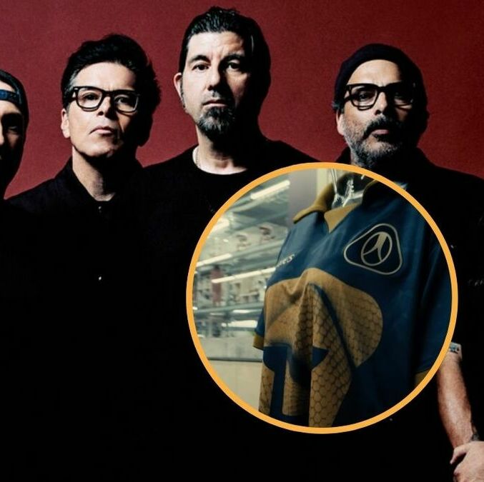 Deftones estrenó su colaboración con Pumas este viernes previo a su concierto en la CDMX. Foto: Especial