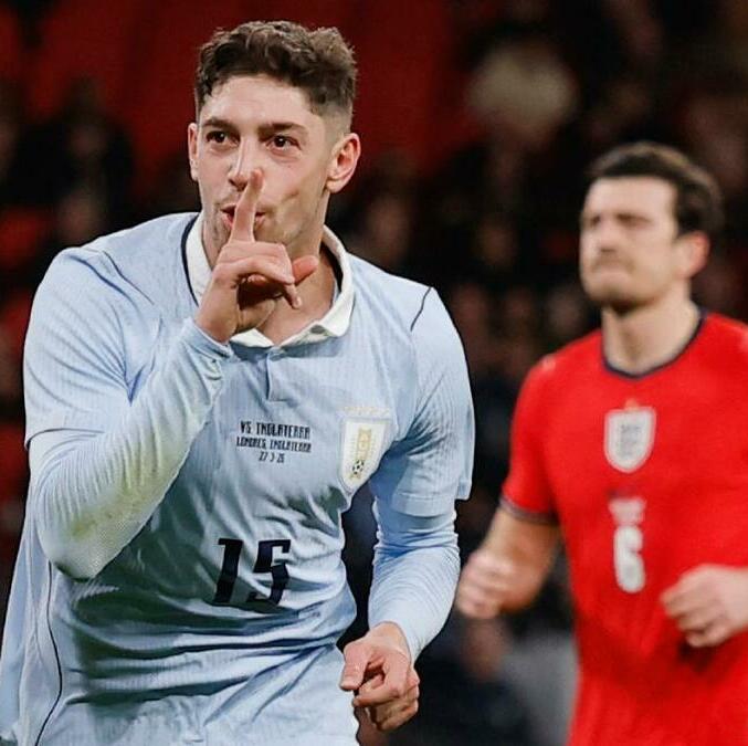Federico Valverde rescató el empate para Uruguay (Reuters)
