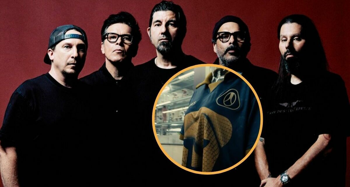 Deftones estrenó su colaboración con Pumas este viernes previo a su concierto en la CDMX. Foto: Especial
