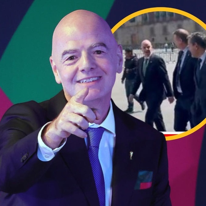 Gianni Infantino caminó por el Zócalo de la Ciudad de México (Reuters | @asiesguzmanm)