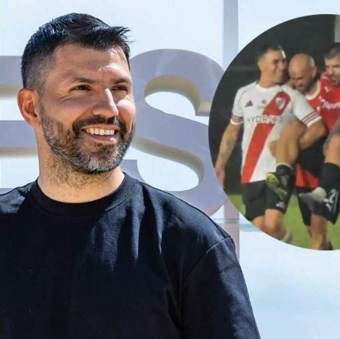 Kun Agüero salió lesionado en un juego amistoso (Ig kunaguero)