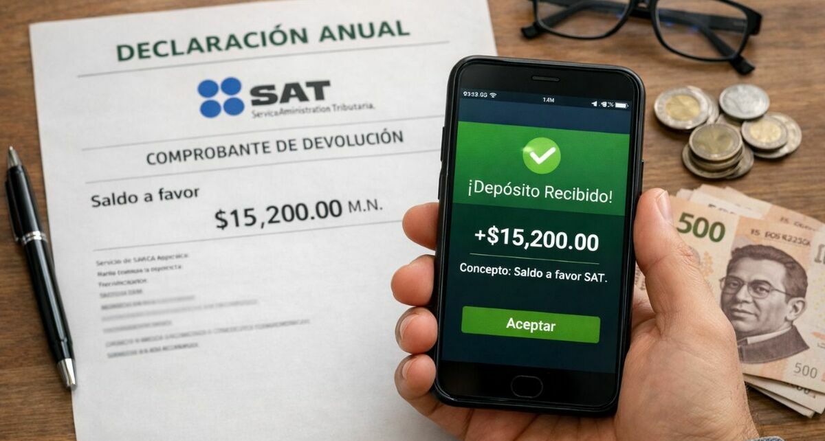 SAT: devolución del saldo a favor en 2026. Foto: Sora IA