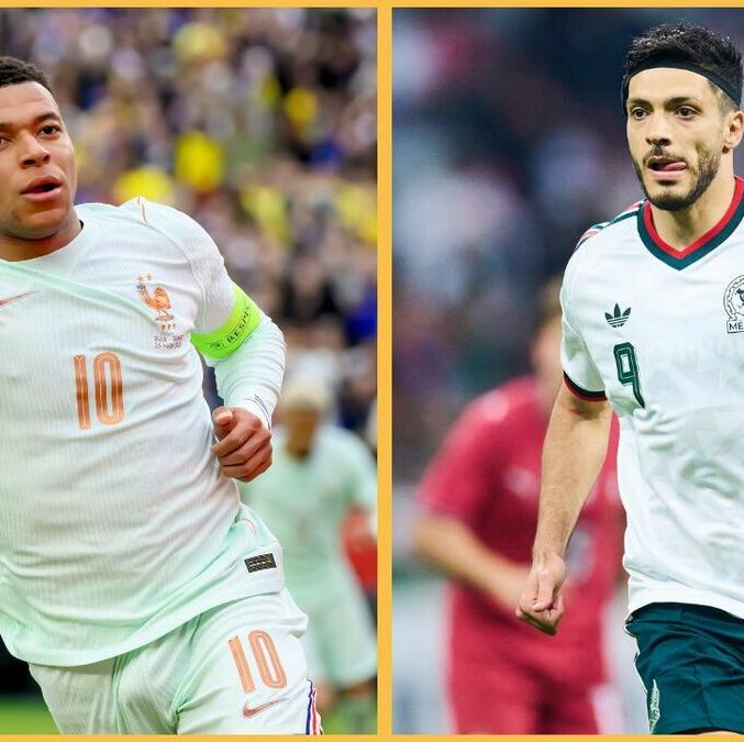 Kylian Mbappé con Francia y Raúl Jiménez con México (EFE/Mexsport)