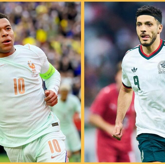 Kylian Mbappé con Francia y Raúl Jiménez con México (EFE/Mexsport)