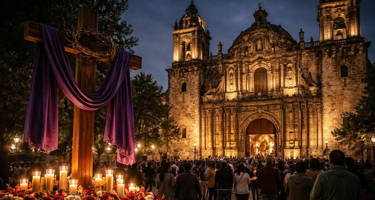 Semana Santa: visita a los siete templos en Jueves Santo. Foto: Sora IA