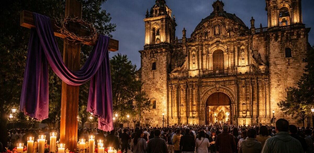 Semana Santa: visita a los siete templos en Jueves Santo. Foto: Sora IA