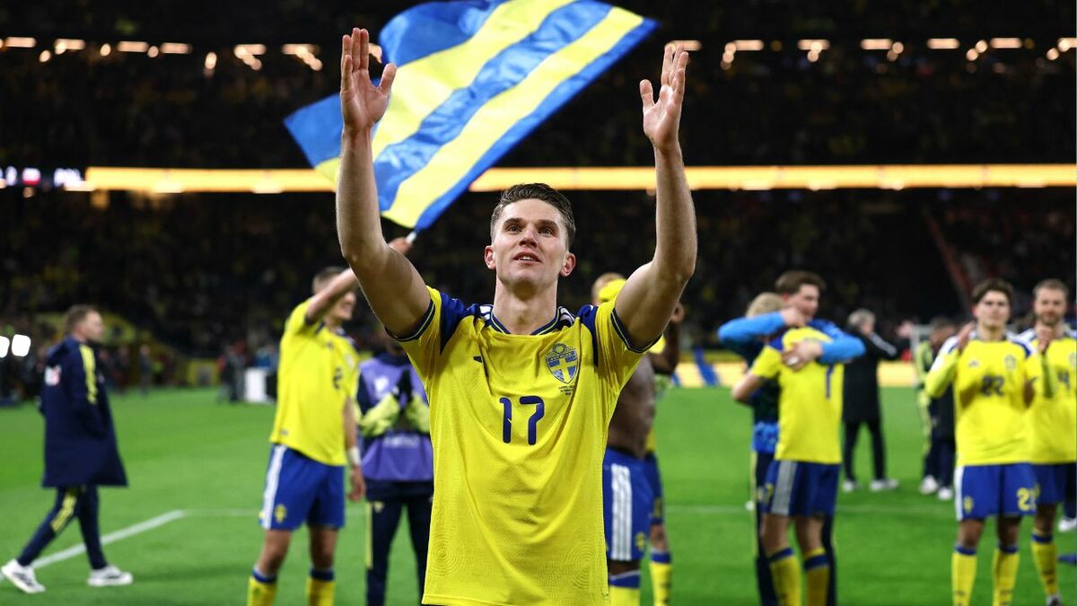 Viktor Gyökeres anotó el gol de la clasificación de Suecia (Reuters)