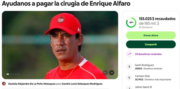 Enrique Alfaro fue sometido a una operación de emergencia que dejó deudas a la familia.