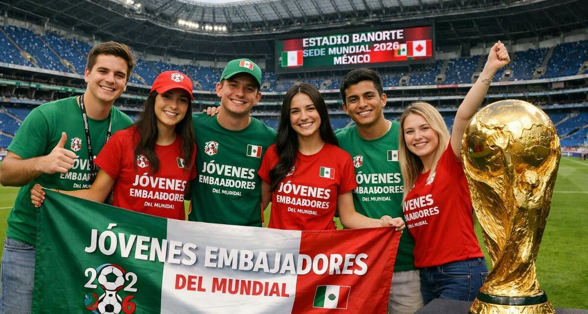 El programa Jóvenes Embajadores del Mundial busca integrar a jóvenes durante el evento en México. Foto: Sora IA
