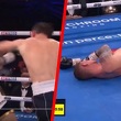 Glenn Byrne cayó fulminado ante William Crolla (Captura  DAZN)