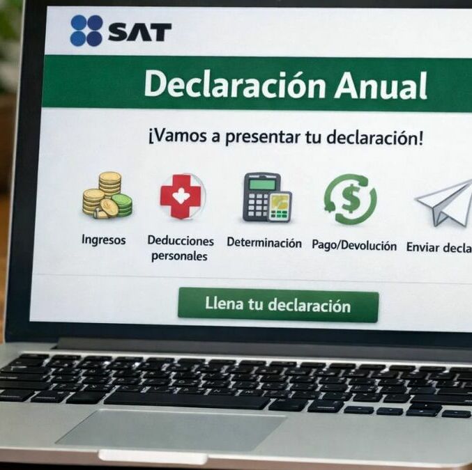 Así puedes presentar la declaración anual ante el SAT en 2026 sin la e.firma. (Sora IA).