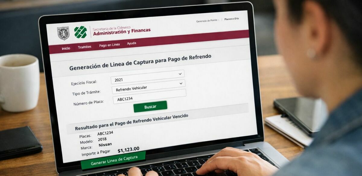 ¿Cómo regularizar el pago de refrendo vencido en línea? Foto: Sora IA