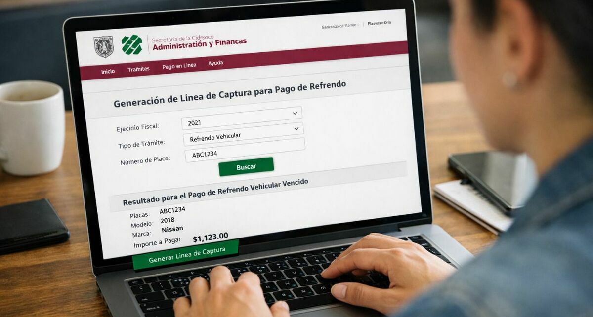 ¿Cómo regularizar el pago de refrendo vencido en línea? Foto: Sora IA