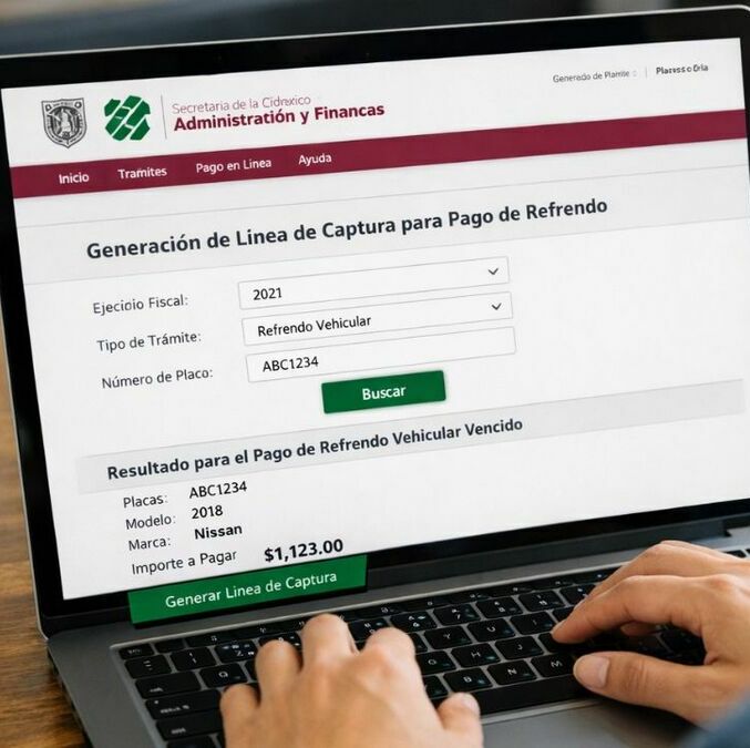 ¿Cómo regularizar el pago de refrendo vencido en línea? Foto: Sora IA