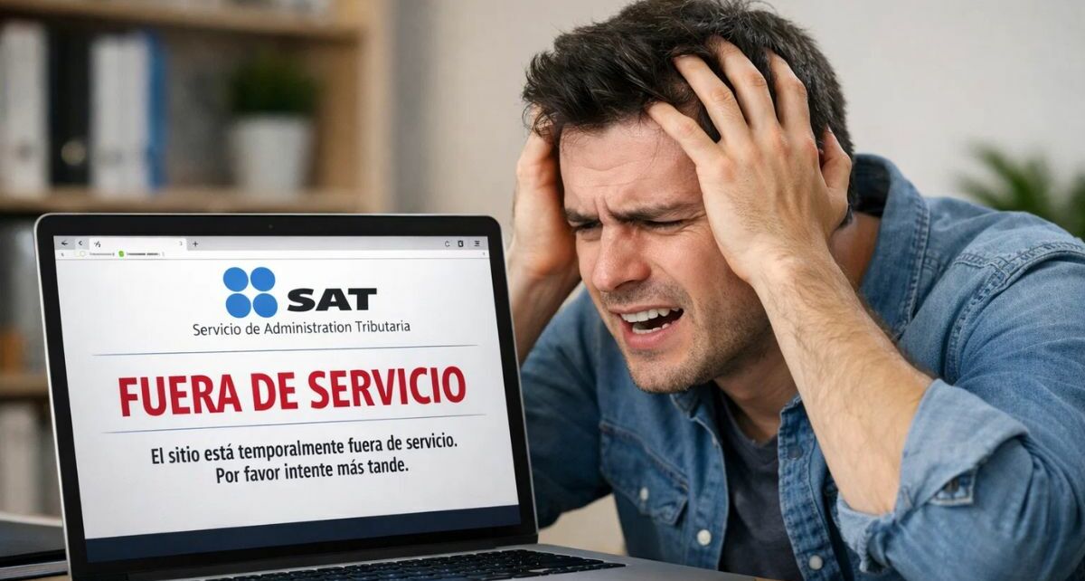 Reportan fallas en la página del SAT | Foto: IA