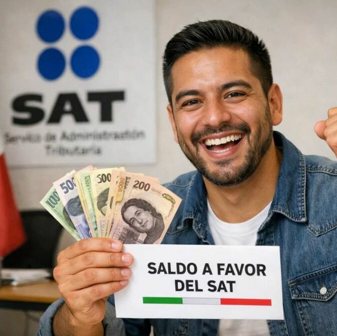 Contribuyentes pueden recibir más rápido su saldo a favor del SAT este 2026. (Sora IA).