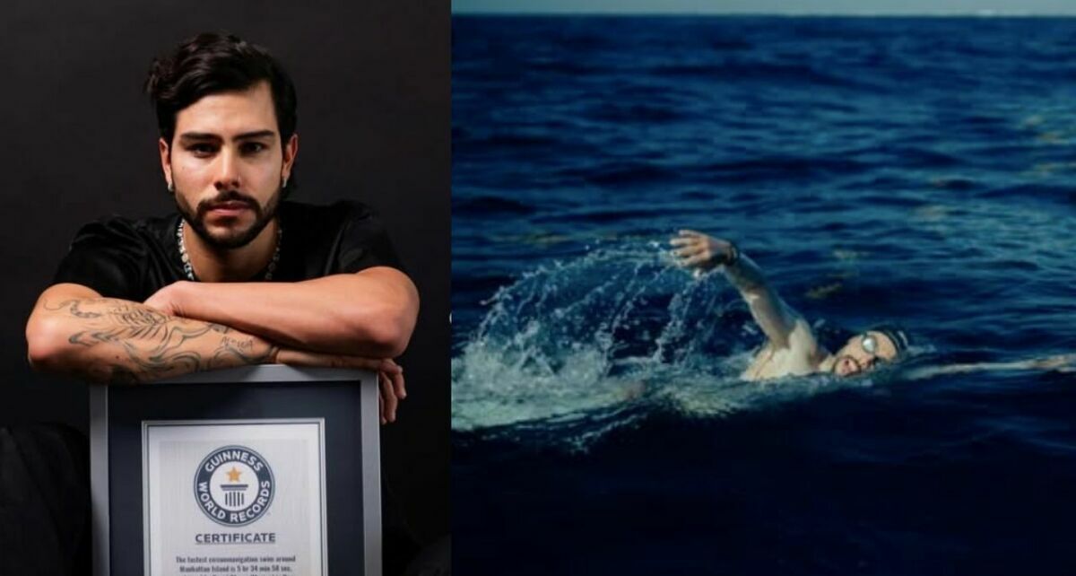 Olvera logró la hazaña de cruzar de Cozumel a Cancún. (Foto: Instagram de David Olvera: @thefreezewiz)