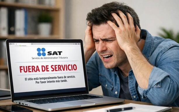 Reportan fallas en la página del SAT | Foto: IA