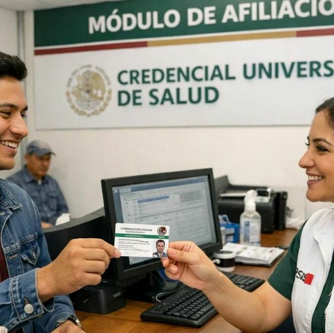 Así se podrán ubicarse los módulos para tramitar la Credencial Universal de Salud en 2026. (Sora IA).