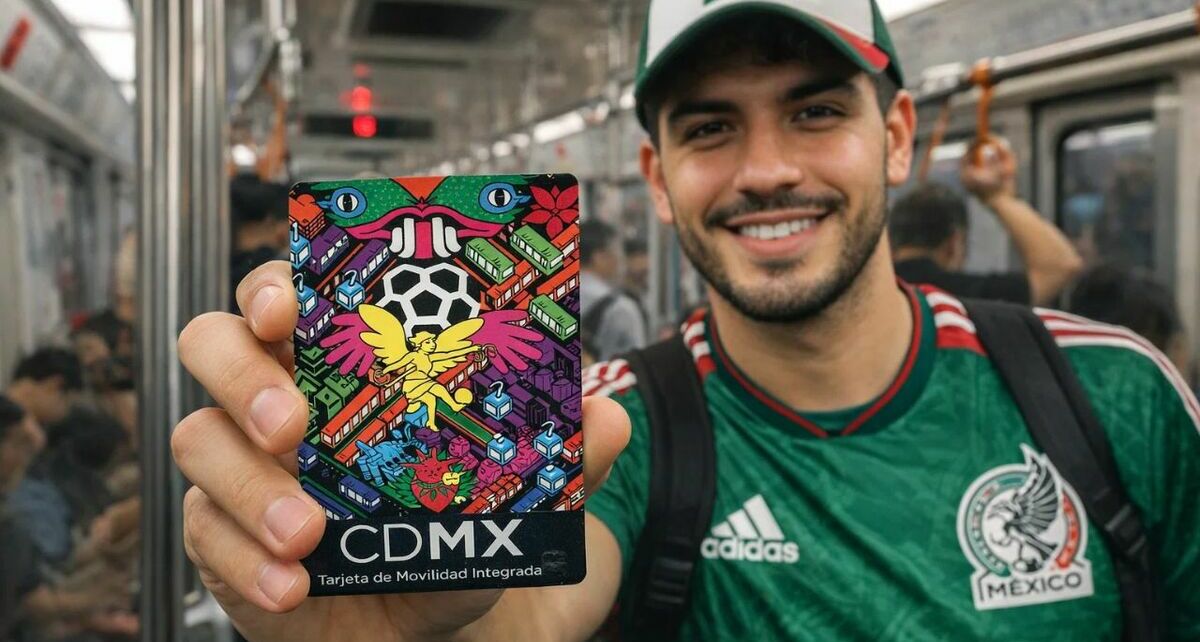 Mundial 2026 en CDMX: revelan nueva Tarheta de Movilidad para locales y turistas. (Sora IA).