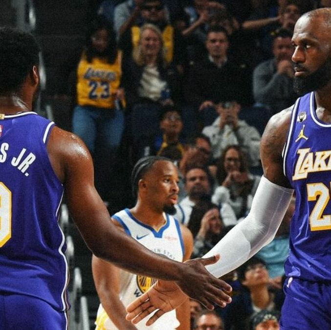 Bronny James asistió a Lebron en la victoria de los Lakers |Foto: @NBA