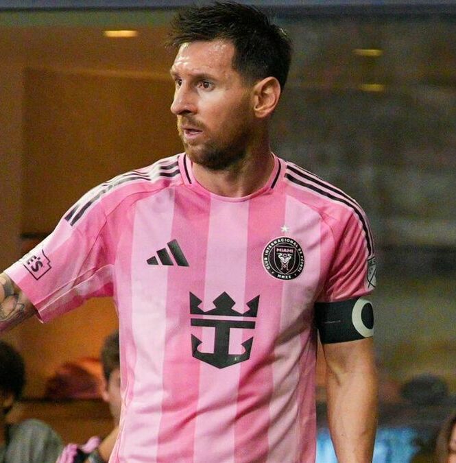 Messi fue invitado al GP de Miami. (Foto: EFE)