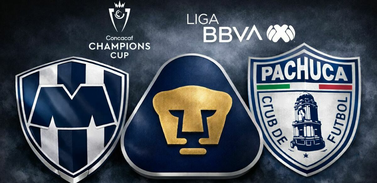Rayados, Pumas y Pachuca luchan por estar en la Concachampions 2027. (Foto: ChatGPT)