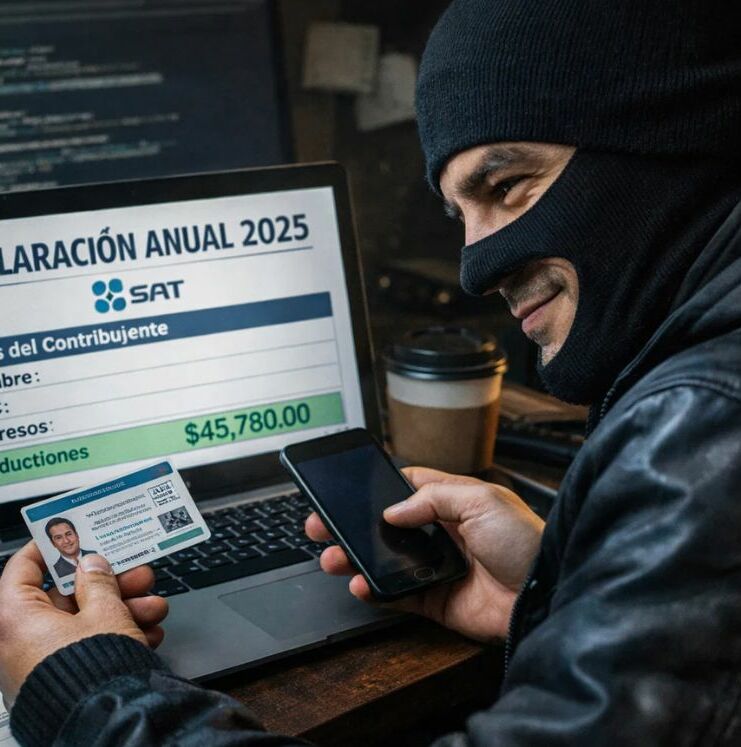 SAT advierte: así operan los fraudes en la Declaración Anual 2025| Foto: SORA IA