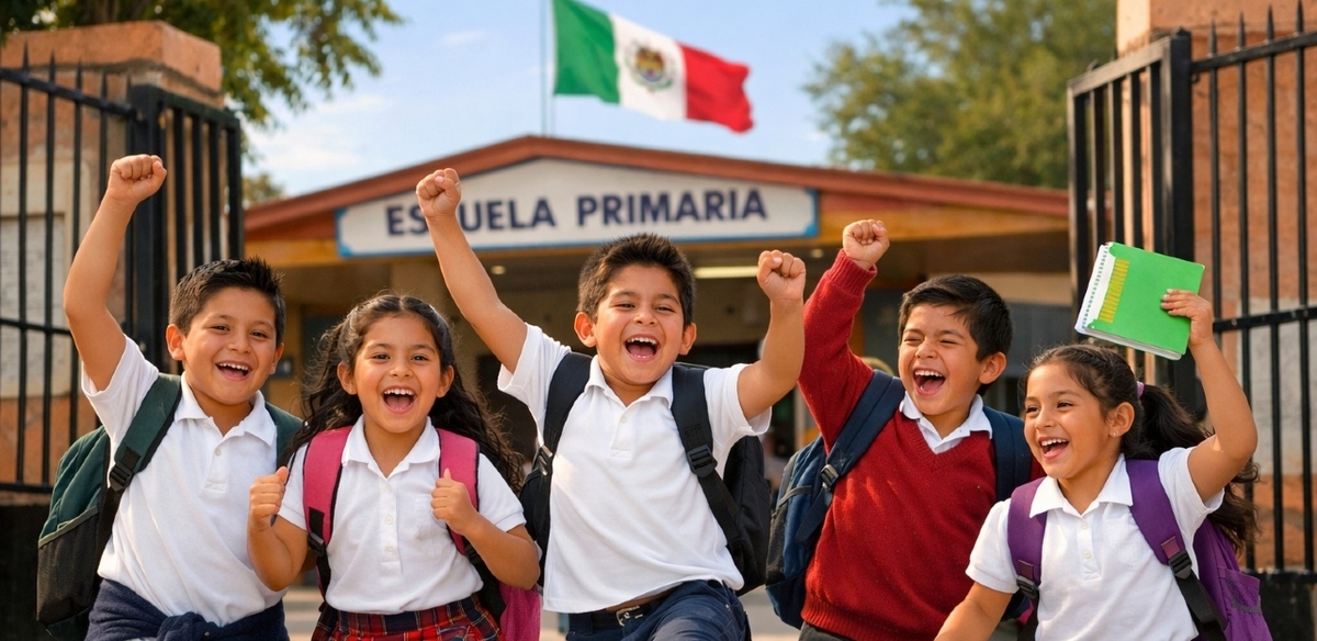 Los estudiantes de la SEP podrán disfrutar de 4 días de descanso obligatorio durante mayo 2026. Foto: Sora AI
