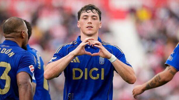 Federico Viñas le marcó al Girona (EFE)