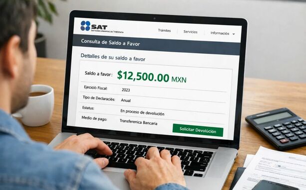 Así puedes revisar el estatus de tu saldo a favor ante el SAT| Foto: IA