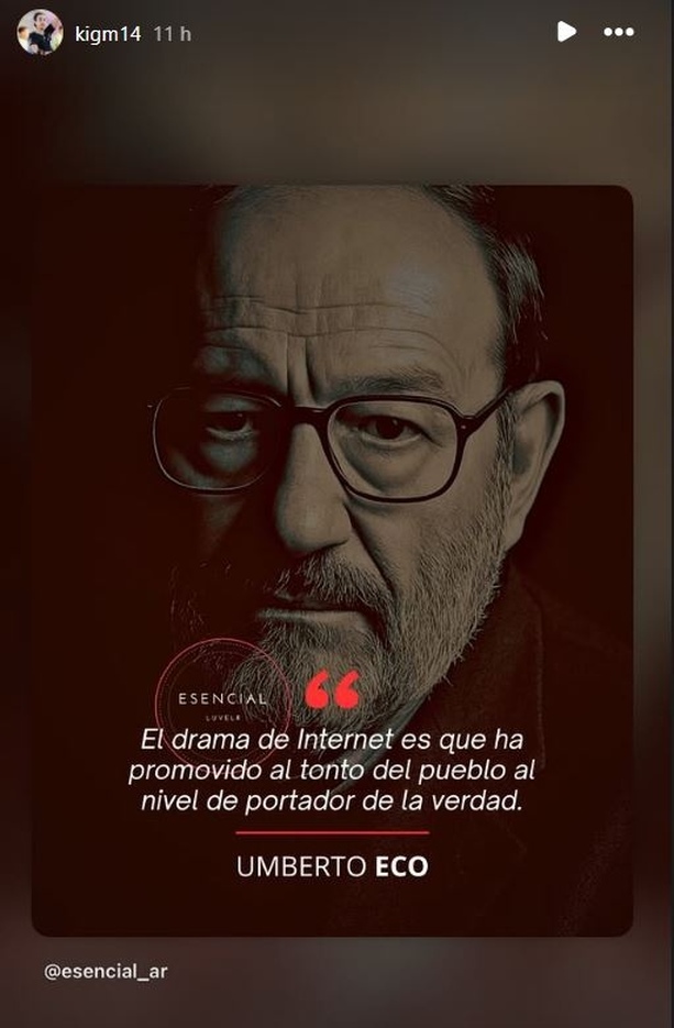 Historia de Instagram que publicó Katia Itzel (Instagram @kigm14)