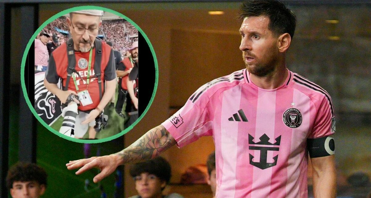 Messi con su disparo le rompió la cámara al fotógrafo. (Foto: EFE/ captura de pantalla)