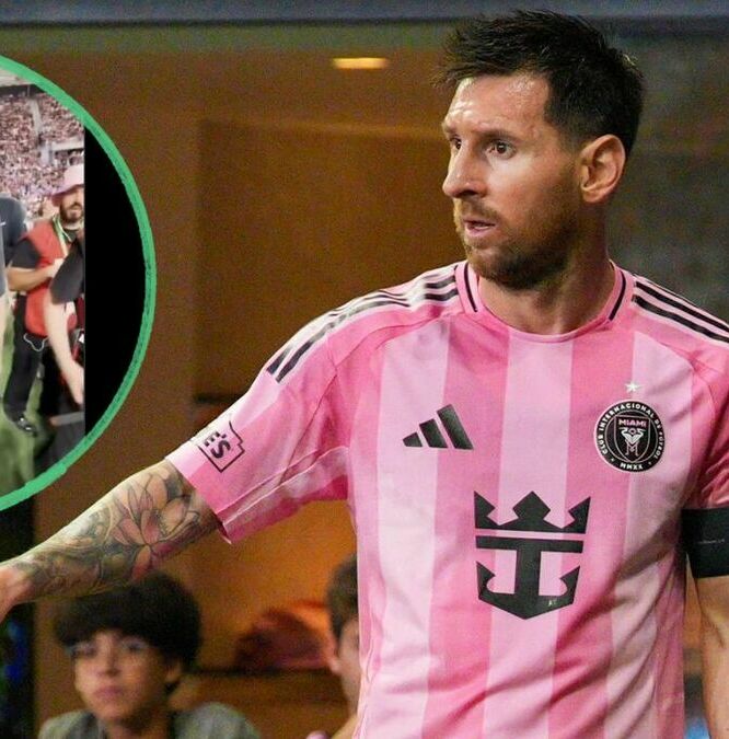 Messi con su disparo le rompió la cámara al fotógrafo. (Foto: EFE/ captura de pantalla)