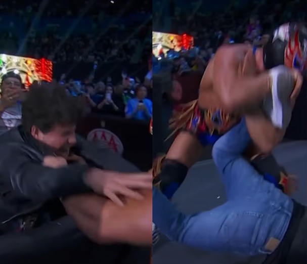 'Ojitos de Huevo' sufrió una agresión en función de AAA (@luchalibreaaa)