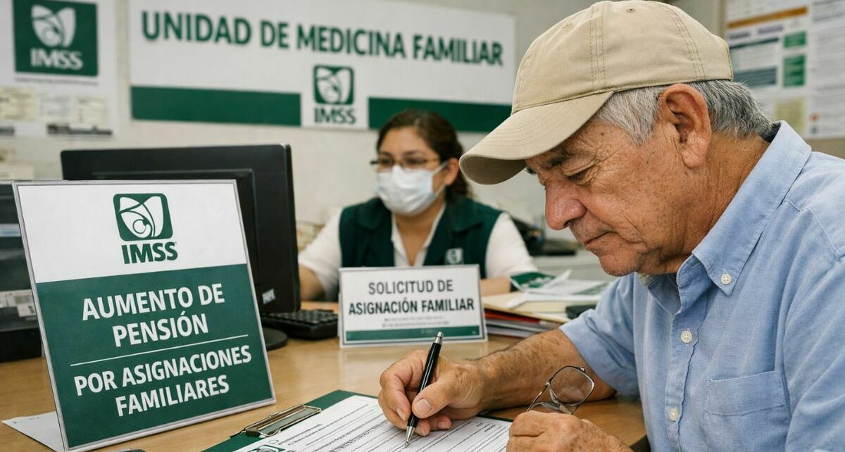 La pensión del IMSS se puede aumentar por asignaciones familiares. Foto: Sora IA