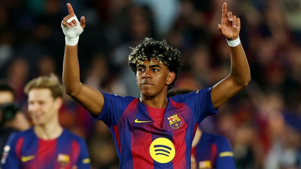 Lamine Yamal lanzó reto a  Simeone (Reuters)