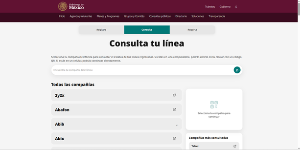 Protege tu identidad: consulta los números ligados a tu CURP | Foto: Captura de Pantalla:  Plataformas de consulta de las compañías telefónicas.