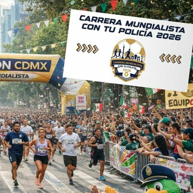 Carrera Mundialista con tu Policía | Foto: Secretaría de Seguridad Ciudadana de la CDMX