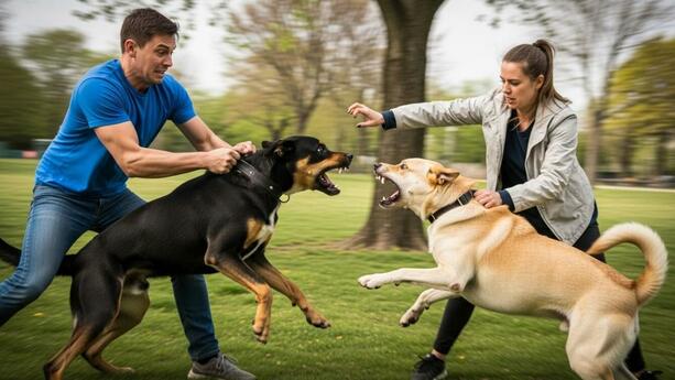 Así puedes detener una pelea de perros de manera segura (Google AI Studio)