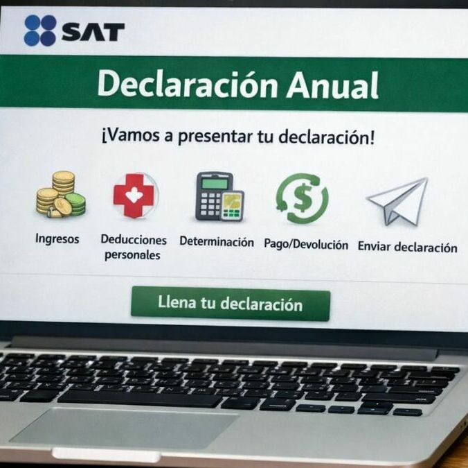 Así puedes presentar la declaración anual ante el SAT en 2026 sin la e.firma. (Sora IA).