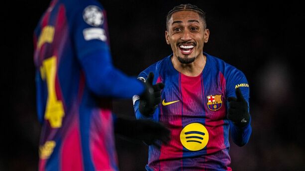 Raphinha en la Champions League (@FCBarcelona)