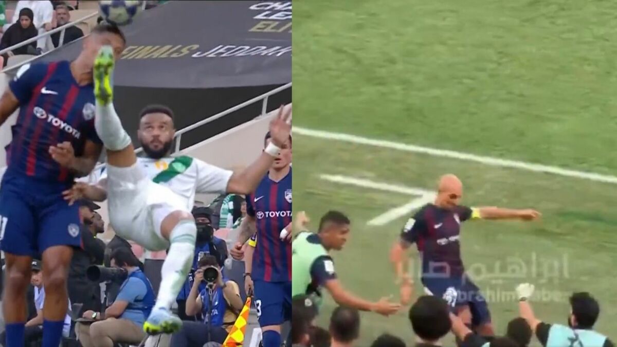 Jairo Da Silva salió noqueado en el encuentro del Al-Ahli (Fotografía: Capturas de pantalla)