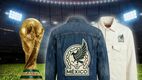 Levis presenta una colección con la Selección Mexicana rumbo al Mundial 2026 | Foto: Captura de Pantalla Levi's México, Fondo Canva, Trofeo: FIFA
