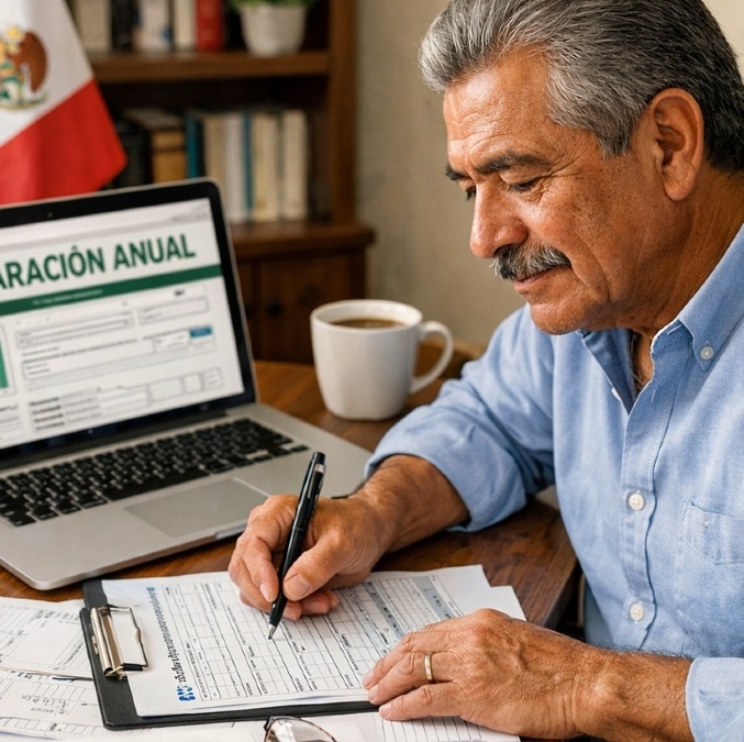 Los pensionados del IMSS e ISSSTE sí deberán de entregar su Declaración Anual este 2026 si cumplen este requisito. Foto: Sora AI