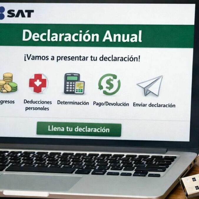 Así puedes presentar la declaración anual ante el SAT en 2026 sin la e.firma. (Sora IA).
