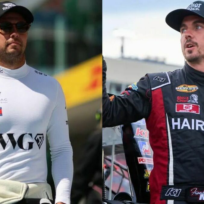 Sergio Pérez y Frankie Muniz (X: @SChecoPerez/Reuters)