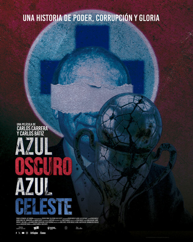 Póster oficial de 'Azul Oscuro, Azul Celeste', documental de Cruz Azul (@Cinemex)