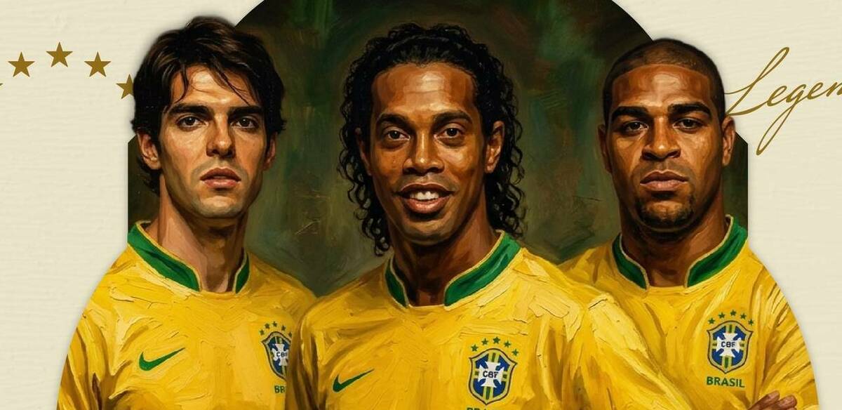 Alineación de Brasil para juego de Leyendas / X: @CBF_Futebol