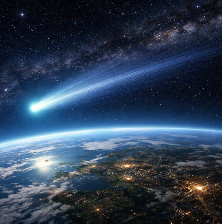 Cometa C/2025 R3 en México: cuándo se verá, horario y cómo observarlo | Foto: IA SORA